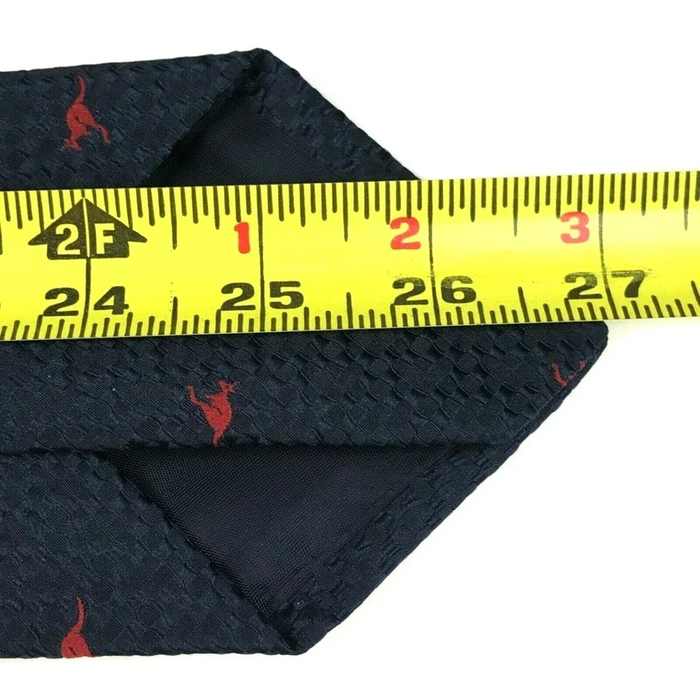 AUSTICO Australia Mens Polyester Necktie Animal Theme Kangaroo Navy Blue Red Tie - Picture 11 of 11